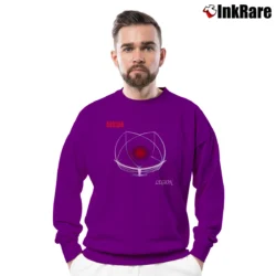 Men’s Deicide Rock Band Black Metal Crewneck Sweatshirt in purple | Cozy Fabric, Clean Style