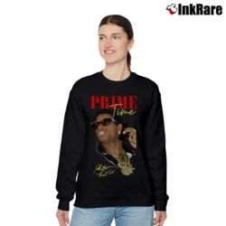 Women’s Deion Sanders Prime Time for Football and Baseball Fans Relaxed Sweatshirt in black | Soft, Laid-Back Vibe