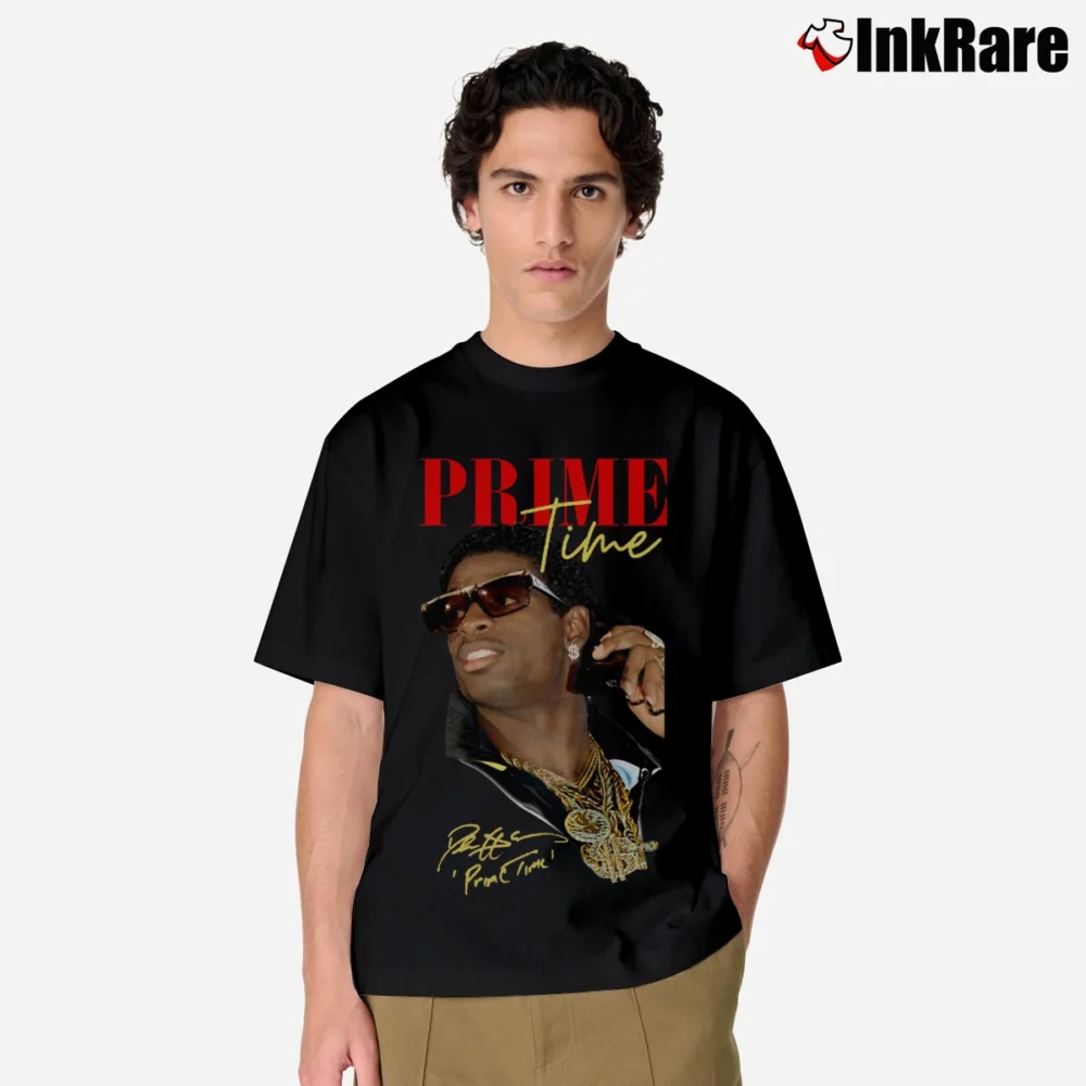 Men’s Deion Sanders Prime Time for Football and Baseball Fans Classic T-Shirt in black | Soft, Breathable Everyday Wear
