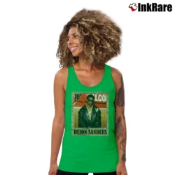 Women’s deion sanders vintage frame for Football and Baseball Fans Tank Top in irish green | Lightweight, Movement-Friendly
