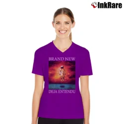 Women’s Deja Entendu Brand New Album V-Neck Tee in purple | Chic Neckline, Soft Texture
