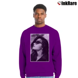 Men’s Demi Lovato Cute Fan Crewneck Sweatshirt in purple | Cozy Fabric, Clean Style