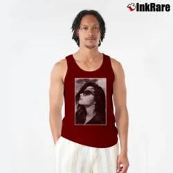 Men’s Demi Lovato Cute Fan Tank Top in maroon | Breathable, Active-Friendly Design