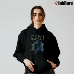 Women’s Demi Lovato Neon Lights Tour Cozy Hoodie in black | Warm, Structured, Stylish