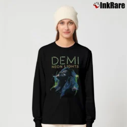 Women’s Demi Lovato Neon Lights Tour Long-Sleeve Top in black | Sleek, Versatile, All-Season