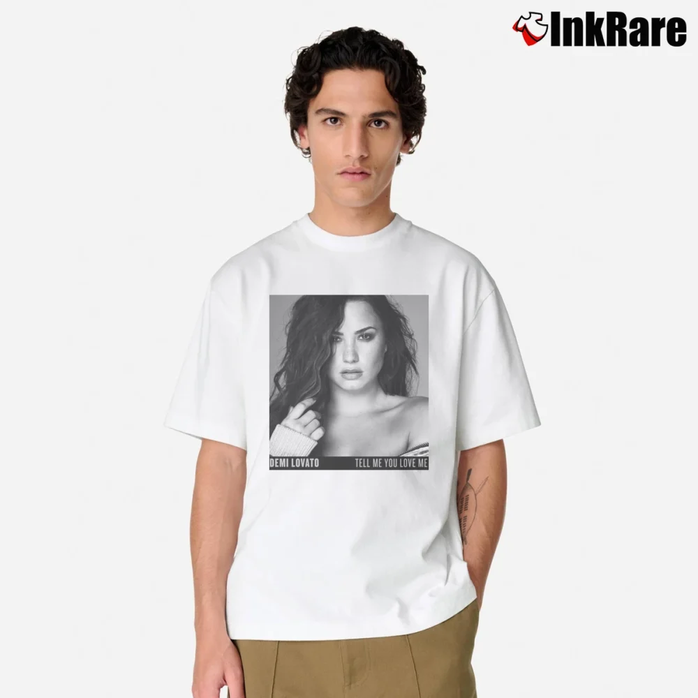 Men’s Demi Lovato Pop Music Graphic Classic T-Shirt in white | Soft, Breathable Everyday Wear