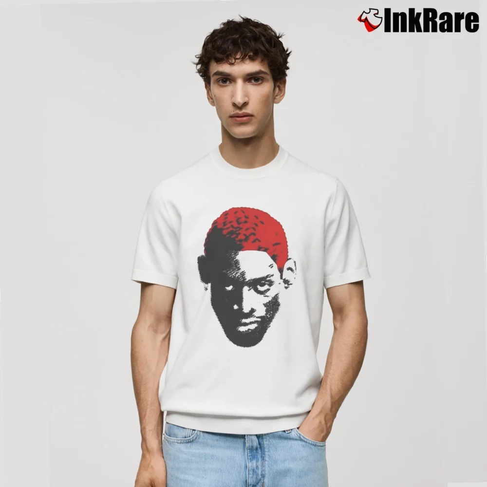 Men’s Dennis Rodman Bulls Champion Classic T-Shirt in white | Soft, Breathable Everyday Wear