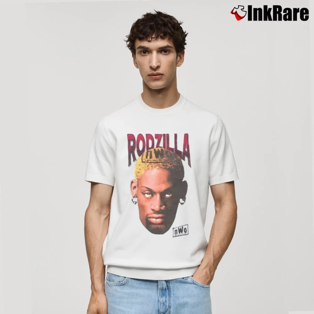 Men’s Dennis Rodman Rodzilla Wcw Wrestling Classic T-Shirt in white | Soft, Breathable Everyday Wear