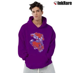 Men’s Denver Broncos 80s Mascot Logo NFL Football Pullover Hoodie in purple | Cozy, Durable, Modern Fit