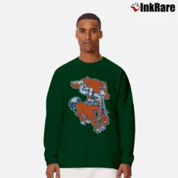 Men’s Denver Broncos 80s Mascot Logo NFL Football Long-Sleeve Shirt in forest green | Sleek, Lightweight, Year-Round Wear