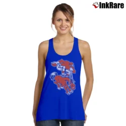 Women’s Denver Broncos 80s Mascot Logo NFL Football Tank Top in royal blue | Lightweight, Movement-Friendly