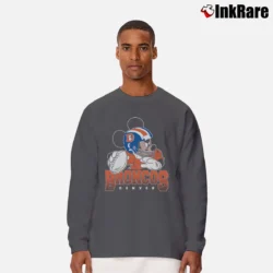 Men’s Denver Broncos Disney Mickey Mouse Long-Sleeve Shirt in charcoal | Sleek, Lightweight, Year-Round Wear