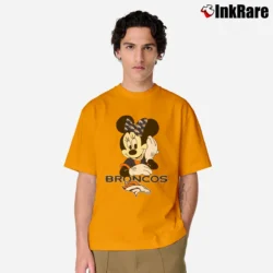 Men’s Denver Broncos Football Team Mickey Mouse Disney Classic T-Shirt in orange | Soft, Breathable Everyday Wear