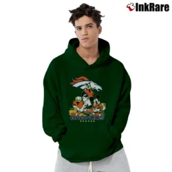 Men’s Denver Broncos Mickey Donald Goofy Nfl Football Pullover Hoodie in forest green | Cozy, Durable, Modern Fit