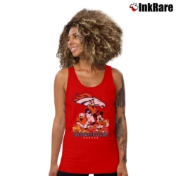 Women’s Denver Broncos Mickey Donald Goofy Nfl Football Tank Top in red | Lightweight, Movement-Friendly