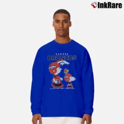 Men’s Denver Broncos Snoopy Charlie Brown Woodstock Long-Sleeve Shirt in royal blue | Sleek, Lightweight, Year-Round Wear