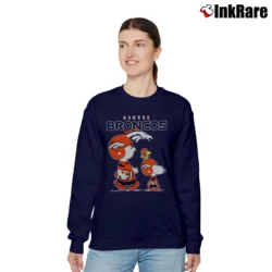 Women’s Denver Broncos Snoopy Charlie Brown Woodstock Relaxed Sweatshirt in navy | Soft, Laid-Back Vibe