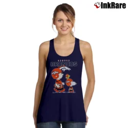 Women’s Denver Broncos Snoopy Charlie Brown Woodstock Tank Top in navy | Lightweight, Movement-Friendly