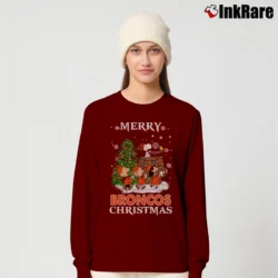 Women’s Denver Broncos Snoopy Christmas Ugly Long-Sleeve Top in maroon | Sleek, Versatile, All-Season