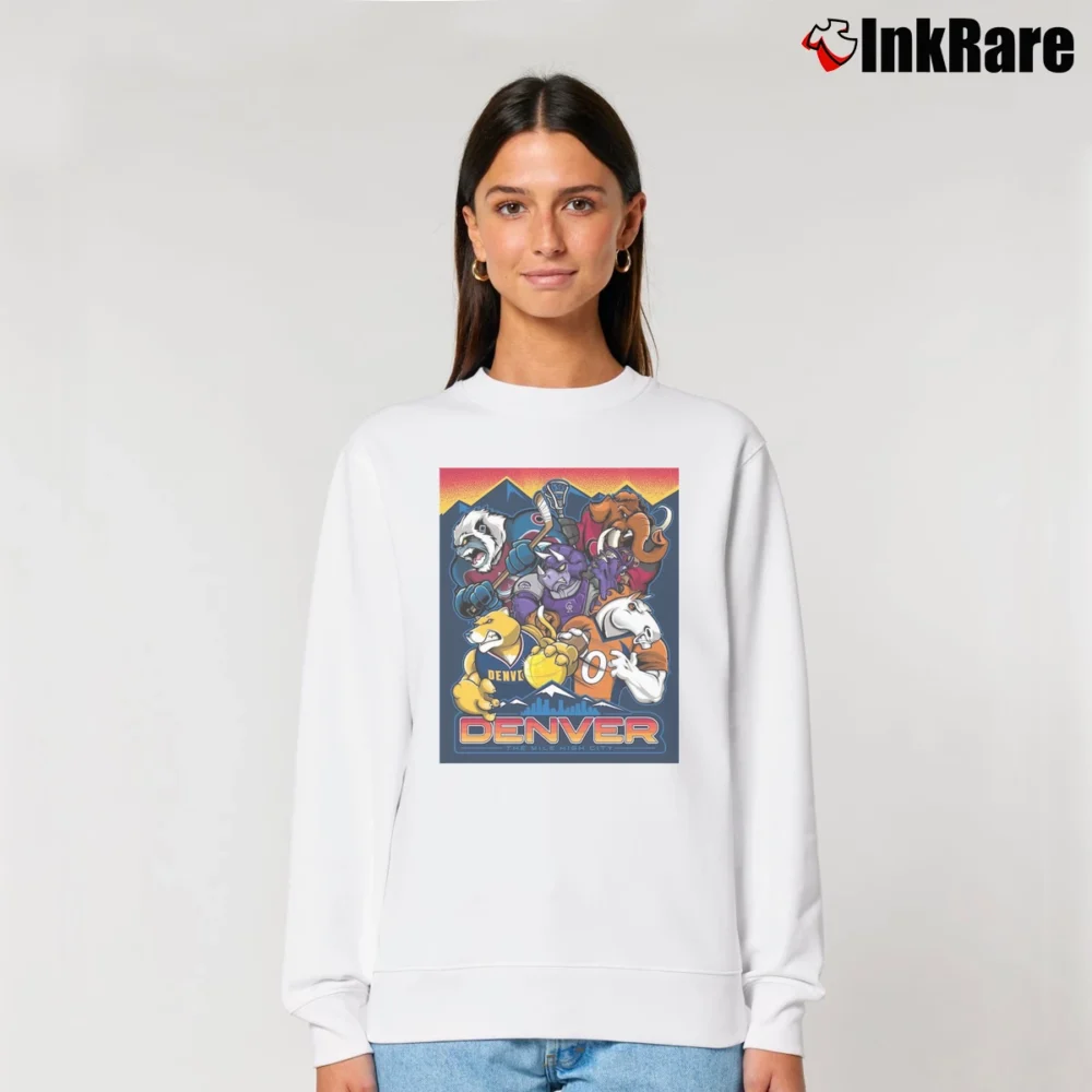 Women’s Denver Sports The Mile High City Relaxed Sweatshirt in white | Soft, Laid-Back Vibe