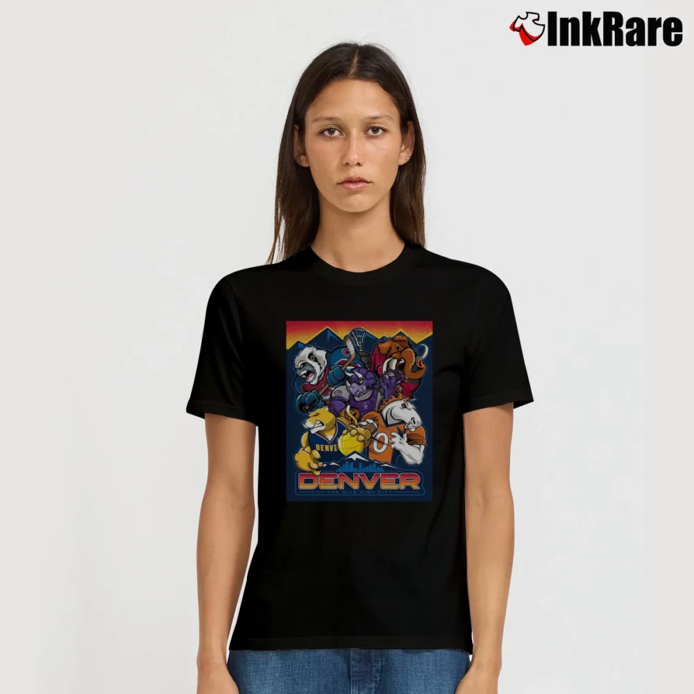 Women’s Denver Sports The Mile High City Signature T-Shirt in black | Soft, Flattering Fit