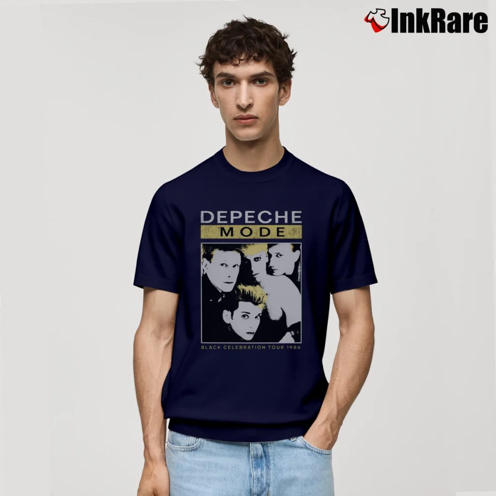Men’s Depeche Mode Black Celebration Tour Classic T-Shirt in navy | Soft, Breathable Everyday Wear
