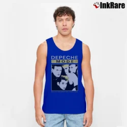 Men’s Depeche Mode Black Celebration Tour Tank Top in royal blue | Breathable, Active-Friendly Design