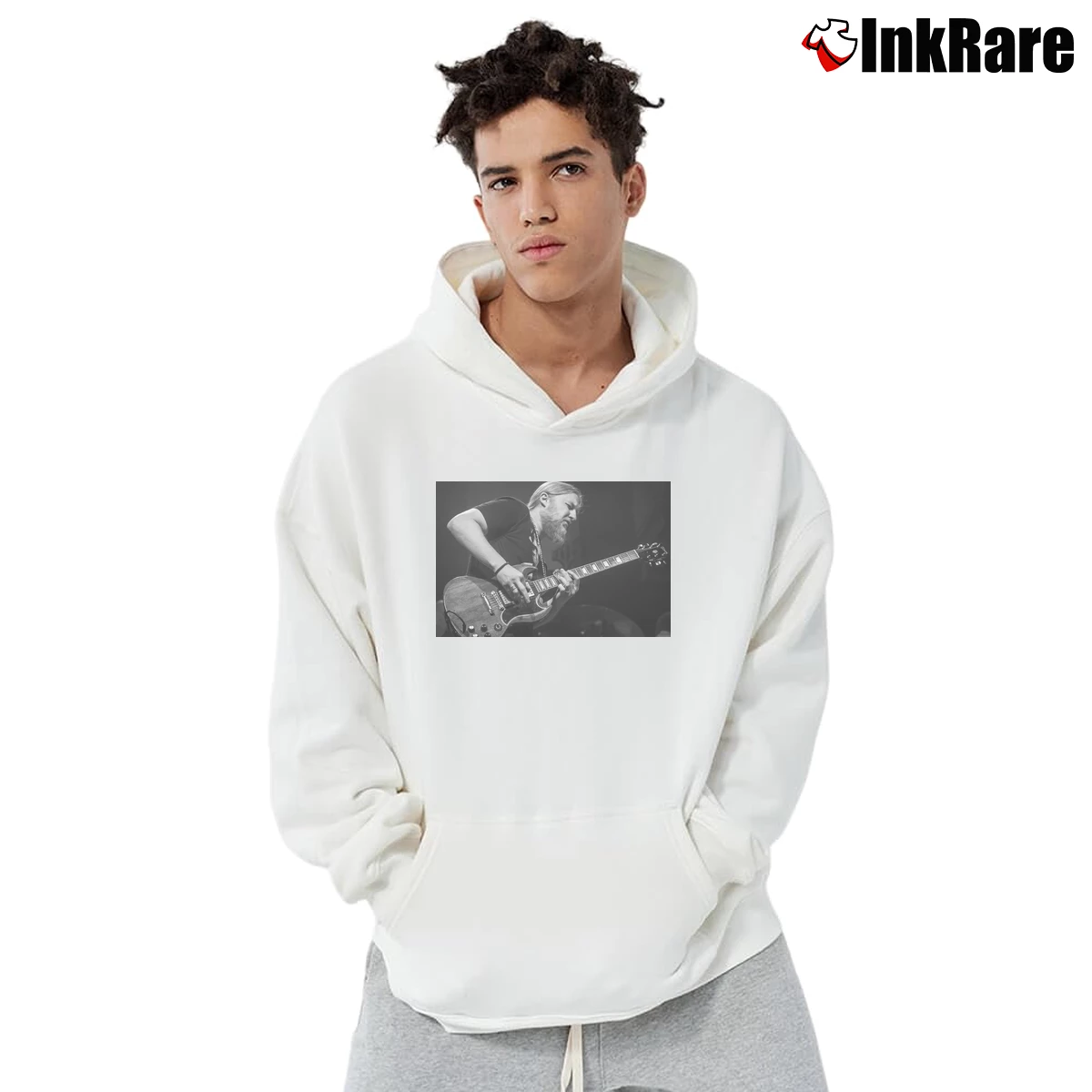 Men’s Derek Trucks Classic Tour Pullover Hoodie in white | Cozy, Durable, Modern Fit