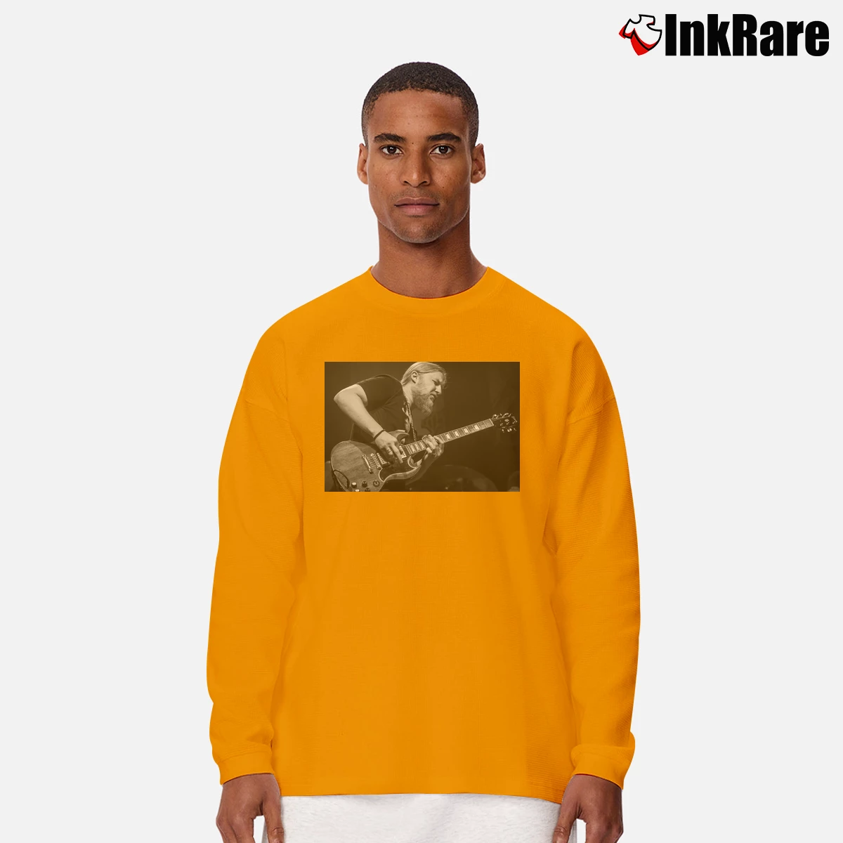 Men’s Derek Trucks Classic Tour Long-Sleeve Shirt in orange | Sleek, Lightweight, Year-Round Wear