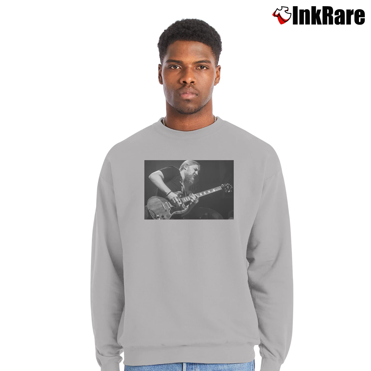 Men’s Derek Trucks Classic Tour Crewneck Sweatshirt in sport grey | Cozy Fabric, Clean Style