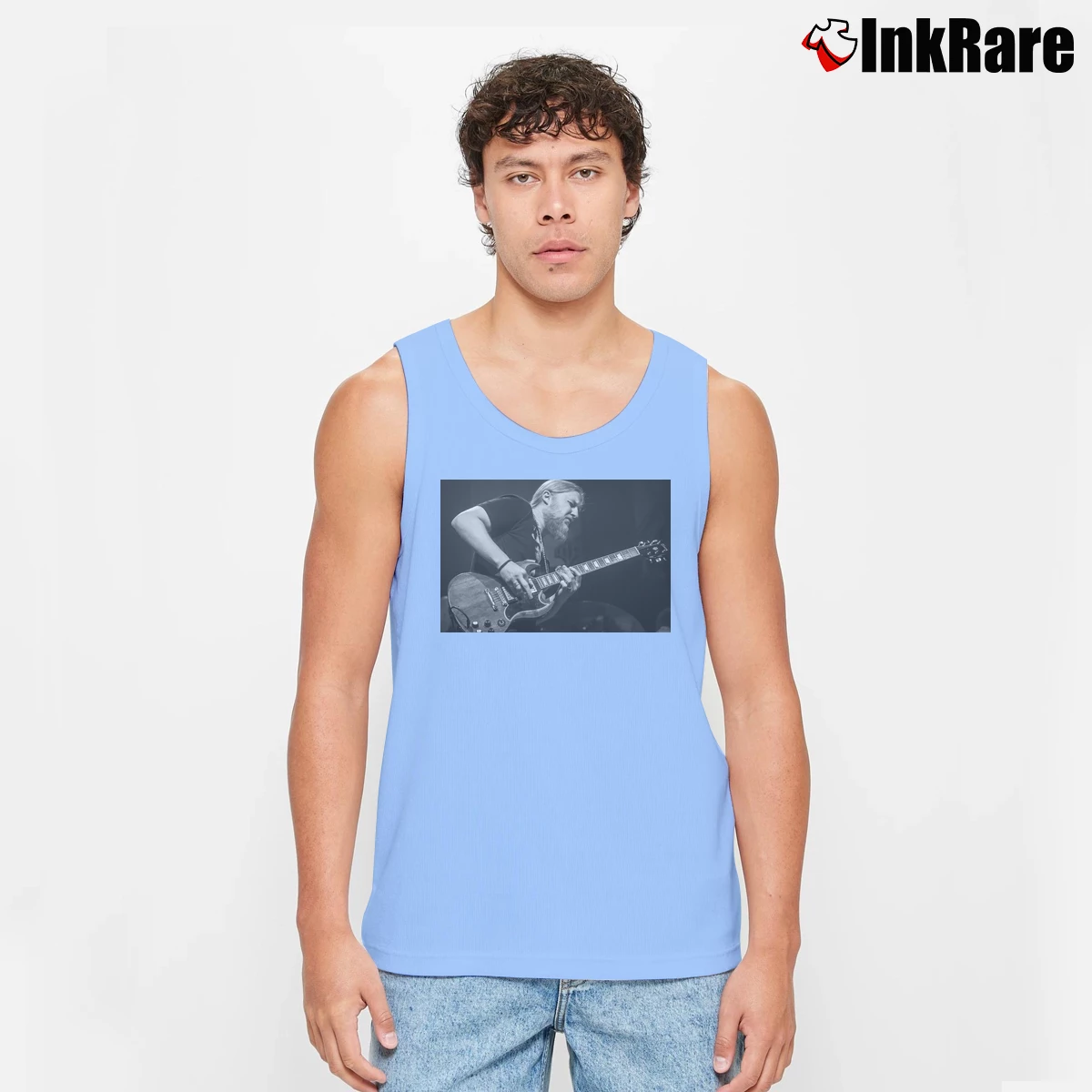 Men’s Derek Trucks Classic Tour Tank Top in light blue | Breathable, Active-Friendly Design