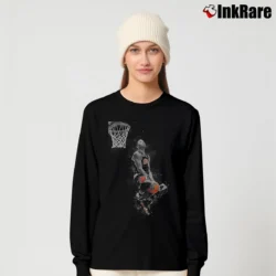 Women’s Derrick Rose Basketball Dunk for NBA Fans Long-Sleeve Top in black | Sleek, Versatile, All-Season