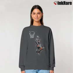 Women’s Derrick Rose Basketball Dunk for NBA Fans Relaxed Sweatshirt in charcoal | Soft, Laid-Back Vibe