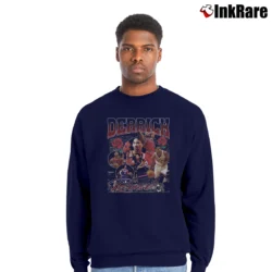 Men’s derrick rose vintage bootleg for NBA Fans Crewneck Sweatshirt in navy | Cozy Fabric, Clean Style