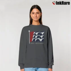 Women’s Des Moines Flag Local Pride Relaxed Sweatshirt in charcoal | Soft, Laid-Back Vibe