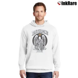 Men’s Dethrone Smooth Angel Graphic Pullover Hoodie in white | Cozy, Durable, Modern Fit