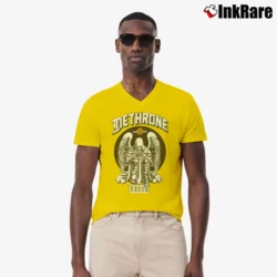 Men’s Dethrone Smooth Angel Graphic V-Neck Tee in yellow | Sharp, Breathable, Everyday Staple