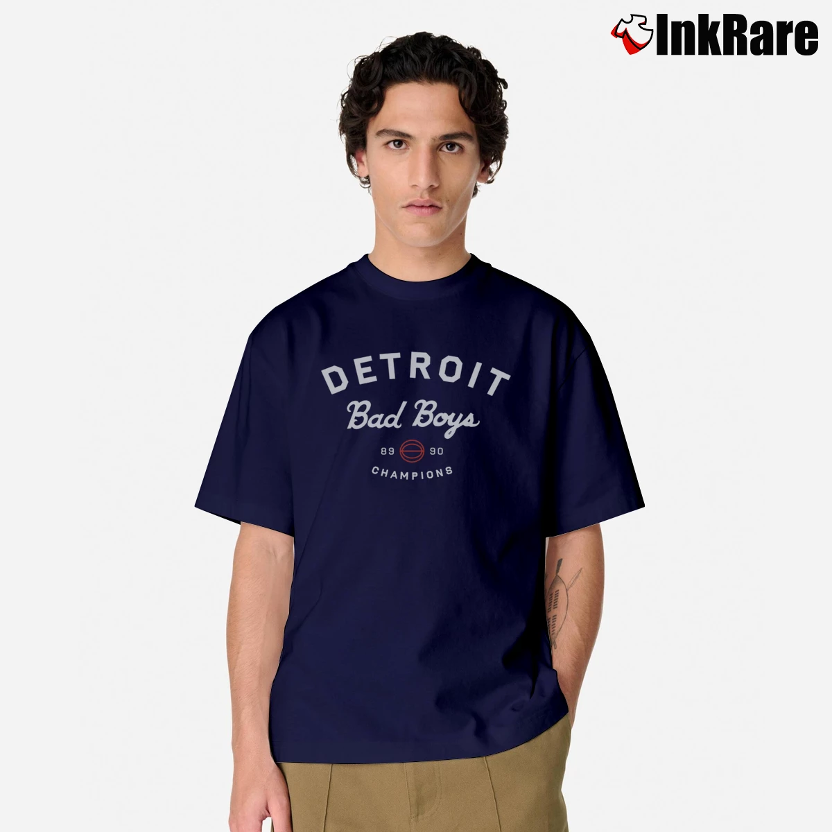 Men’s Detroit Bad Boys Basketball Classic T-Shirt in navy | Soft, Breathable Everyday Wear
