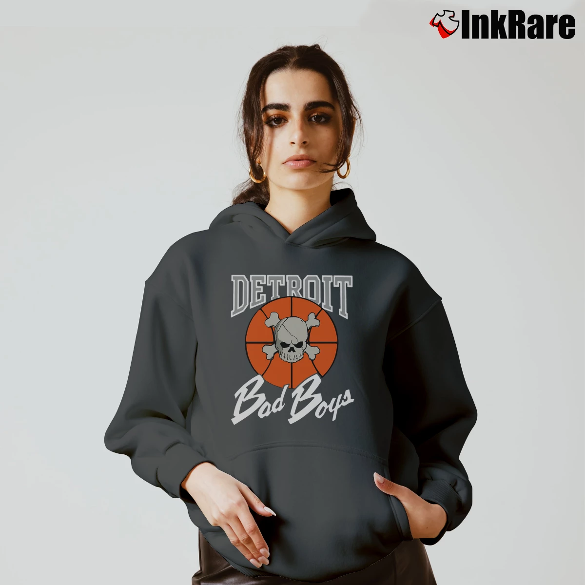 Detroit Bad Boys Women’s Cozy Hoodie in charcoal – Urban Chic Women’s Detroit Bad Boys Cozy Hoodie in charcoal | Warm, Structured, Stylish