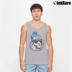 Men’s Detroit Football Lion Mascot Game Day Classic Tank Top in sport grey | Breathable, Active-Friendly Design