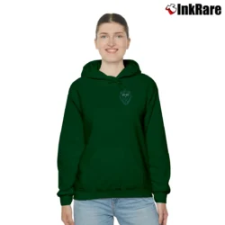 Women’s Detroit Football Retro Lion Mascot Game Day Sweatshirt Cozy Hoodie in forest green | Warm, Structured, Stylish