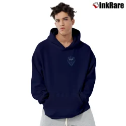 Men’s Detroit Football Retro Lion Mascot Game Day Sweatshirt Pullover Hoodie in navy | Cozy, Durable, Modern Fit