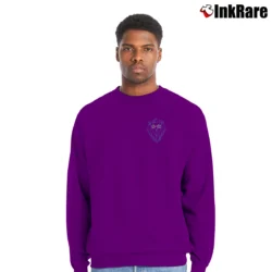 Men’s Detroit Football Retro Lion Mascot Game Day Sweatshirt Crewneck Sweatshirt in purple | Cozy Fabric, Clean Style