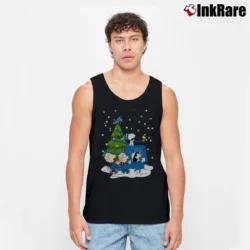Men’s Detroit Lions Are Coming To Town Snoopy Christmas Tank Top in black | Breathable, Active-Friendly Design