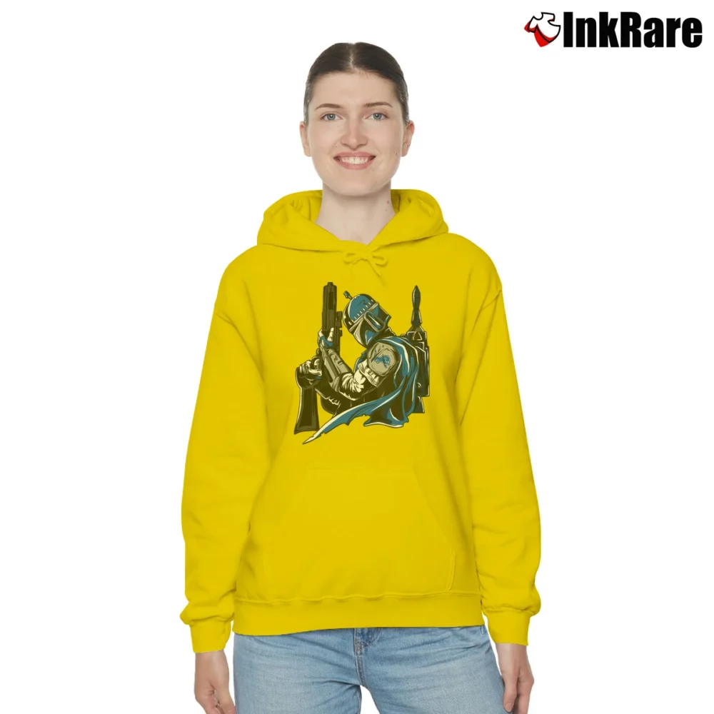 Women’s Detroit Lions Boba Fett Star Wars Football Cozy Hoodie in yellow | Warm, Structured, Stylish