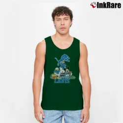Men’s Detroit Lions Mickey Mouse Football Fan Tank Top in forest green | Breathable, Active-Friendly Design