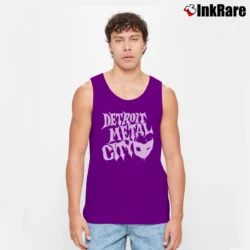 Men’s Detroit Metal City Anime Manga Dragonball Graphic Tank Top in purple | Breathable, Active-Friendly Design