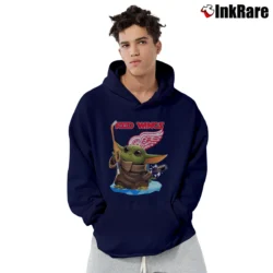 Men’s Detroit Red Wings Baby Yoda Star Wars Pullover Hoodie in navy | Cozy, Durable, Modern Fit