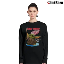 Women’s Detroit Red Wings Baby Yoda Star Wars Long-Sleeve Top in black | Sleek, Versatile, All-Season