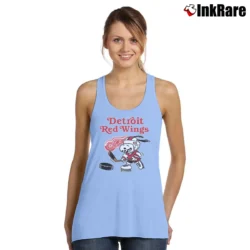 Women’s Detroit Red Wings Snoopy Hockey Funny Fan Tank Top in light blue | Lightweight, Movement-Friendly